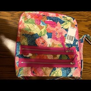 Vera Bradley Triple Zip Hipster Crossbody Purse in Superbloom Floral Pattern